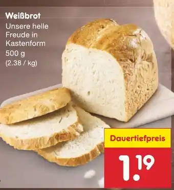 Netto Marken-Discount Weißbrot 500g Angebot