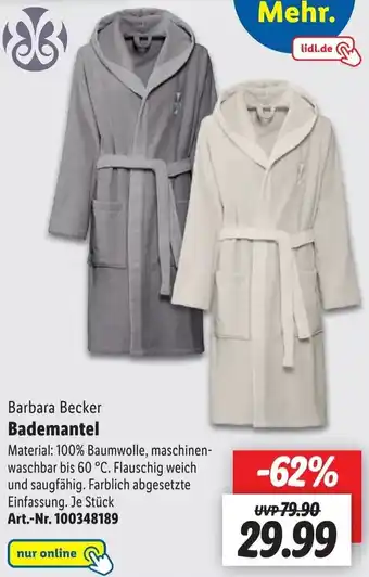 Lidl Barbara Becker Bademantel Angebot