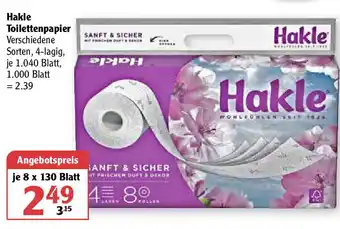 Globus Hakle Toilettenpapier Angebot