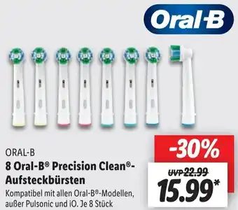 Lidl 8 Oral-B® Precision Clean®-Aufsteckbürsten Angebot