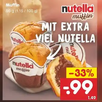 Netto Marken-Discount Nutella Muffin 86g Angebot