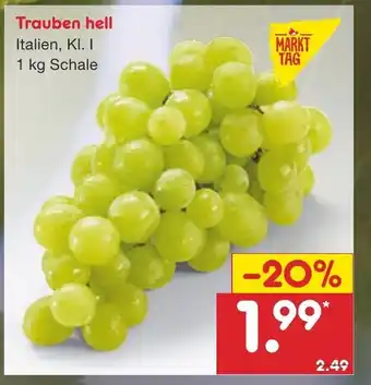 Netto Marken-Discount Trauben hell 1kg Angebot