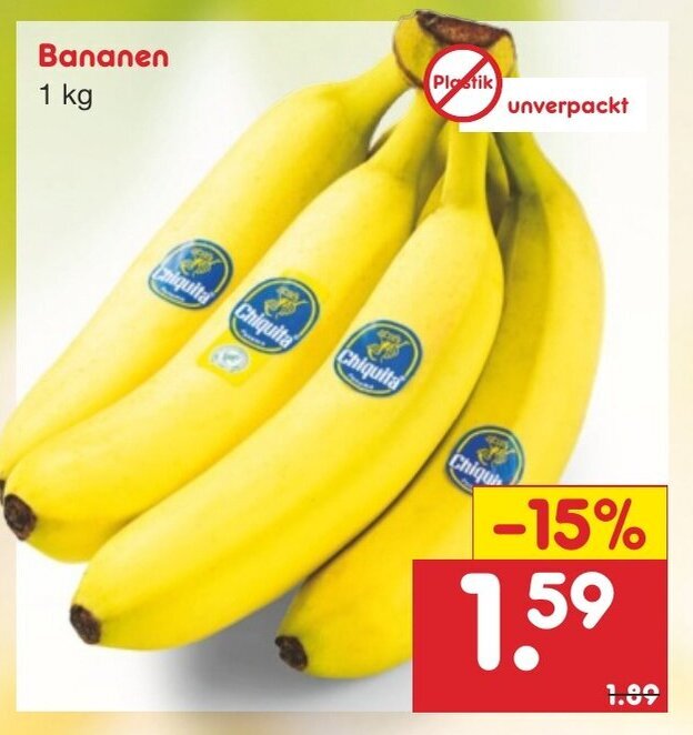 Chiquita Bananen 1kg Angebot bei Netto Marken-Discount