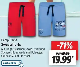 Lidl Camp David Sweatshorts Angebot