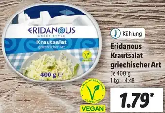 Lidl Eridanous Krautsalat griechischer Art 400 g Angebot