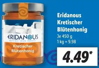 Lidl Eridanous Kretischer Blütenhonig 450 g Angebot