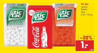 Netto Marken-Discount Tic Tac 49g Angebot