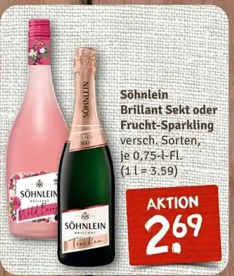 nahkauf Söhnlein Brillant Sekt oder Frucht-Sparkling versch. Sorten, je 0,75-l Angebot