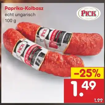 Netto Marken-Discount Paprika Kolbasz 100g Angebot