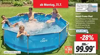 Lidl CRIVIT Metal-Frame-Pool Angebot