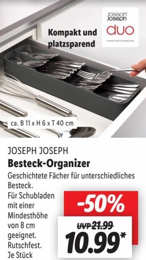 JOSEPH JOSEPH Besteck-Organizer Angebot bei Lidl