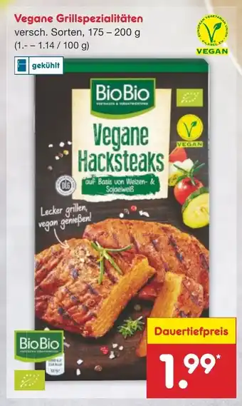 Netto Marken-Discount Vegane Grillspezialitäten 175-200g Angebot