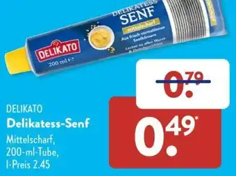 Aldi Süd DELIKATO Delikatess-Senf 200-ml-Tube Angebot