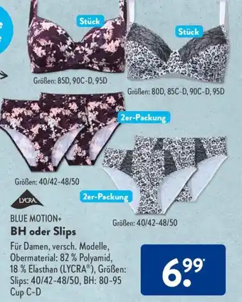 Aldi Süd BLUE MOTION+ BH oder Slips Angebot