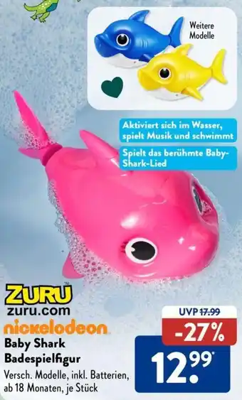 Aldi Süd zuru.com nickelodeon. Baby Shark Badespielfigur Angebot