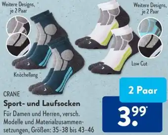 Aldi Süd CRANE Sport- und Laufsocken 2 Paar Angebot