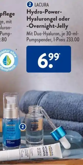 Aldi Süd LACURA Hydro-Power-Hyalurongel oder -Overnight-Jelly 30 ml Angebot