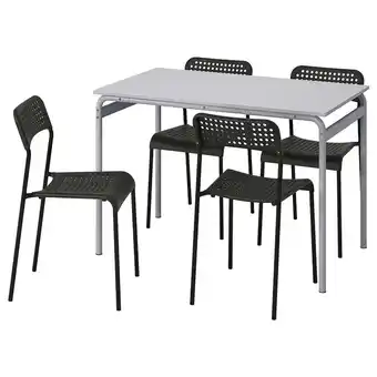 IKEA Gråsala / adde tisch und 4 stühle grau grau/schwarz Angebot