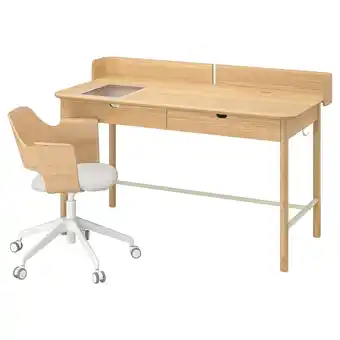 IKEA Ridspö / fjällberget schreibtisch und stuhl eiche beige Angebot