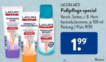 Aldi Süd LACURA MED Fußpflege spezial 100 ml Packung Angebot