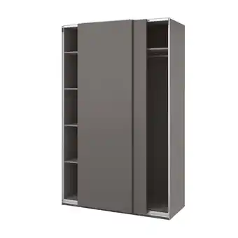 IKEA Pax / hasvik kleiderschrank dunkelgrau/dunkelgrau 150x66x236 cm Angebot