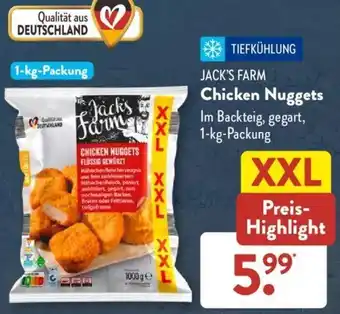 Aldi Süd JACK'S FARM Chicken Nuggets 1 kg Packung Angebot