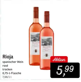 KONSUM Rioja spanischer Wein rosé trocken 750ml Angebot