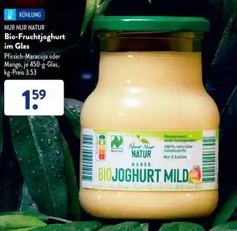 Aldi Süd NUR NUR NATUR Bio-Fruchtjoghurt im Glas 450 g Glas Angebot