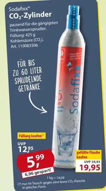 Sonderpreis Baumarkt SodafixxⓇ CO₂-Zylinder Angebot