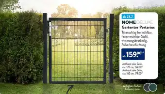 Aldi Süd HOME DELUXE Gartentor Portarius Angebot