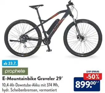 Aldi Süd prophete E-Mountainbike Graveler 29" Angebot