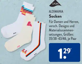 Aldi Süd ALDIMANIA Socken Angebot