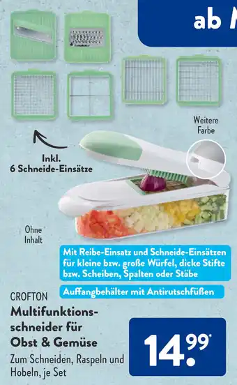 Aldi Süd CROFTON Multifunktionsschneider für Obst & Gemüse Angebot