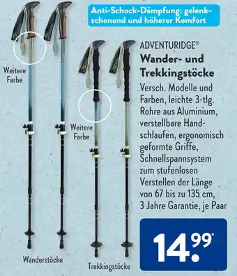 Aldi Süd ADVENTURIDGE® Wander- und Trekkingstöcke Angebot