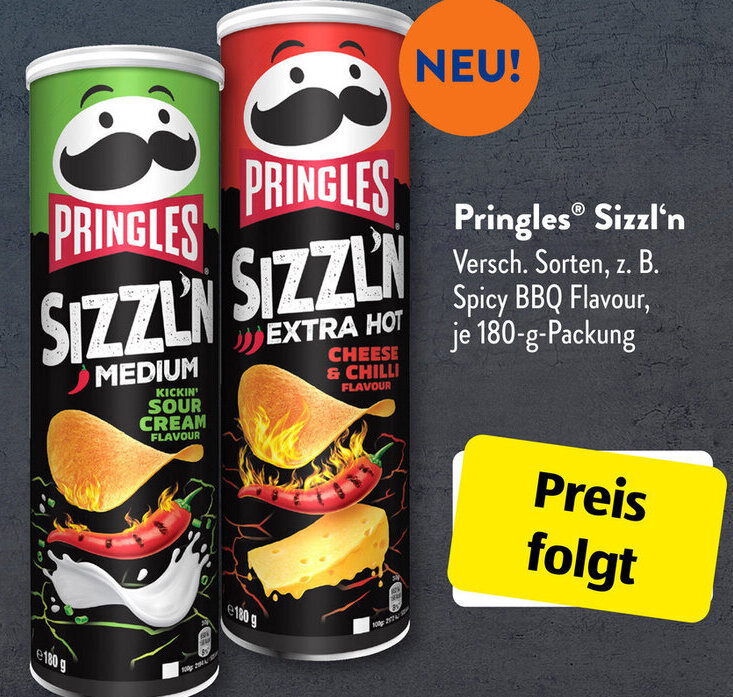 Pringles® Sizzl'n 180gPackung Angebot bei Aldi Süd