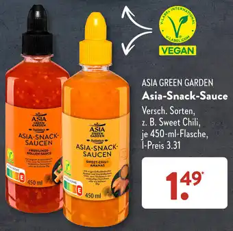 Aldi Süd ASIA GREEN GARDEN Asia-Snack-Sauce 450 ml Flasche Angebot