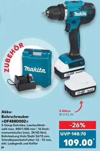 Kaufland Makita Akku Bohrschrauber >>DF488D002<< Angebot