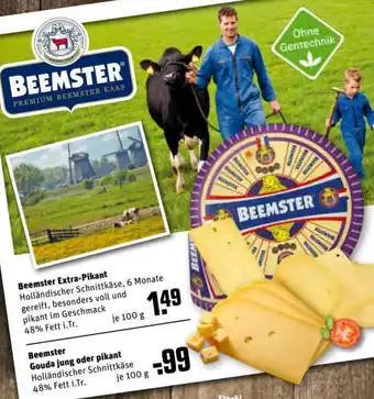 REWE Kaufpark Beemster Extra Pikant 100g oder Beemster Gouda jung oder pikant 100g Angebot