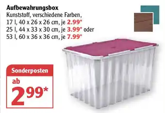 Globus Aufbewahrungsbox Angebot