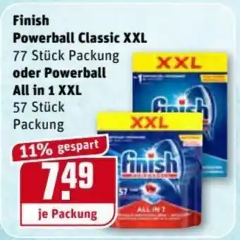 REWE Kaufpark Finish Powerball Classic XXL oder Powerball All in 1 XXL Angebot