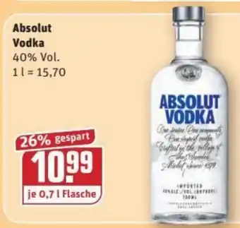 REWE Kaufpark Absolut Vodka 0,7L Angebot