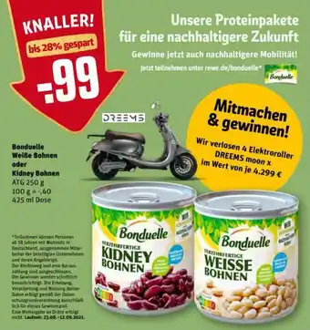 REWE Kaufpark Bonduelle Weiße Bohnen oder Kidney Bohnen 425ml Angebot