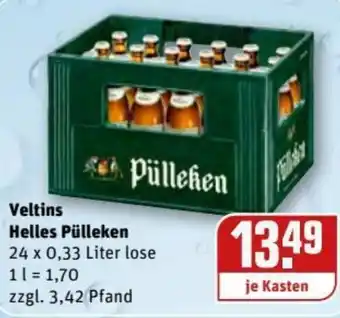 REWE Kaufpark Veltins Helles Pülleken 24x0,33L Angebot