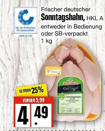 Edeka Frischemarkt Sonntagshahn Angebot