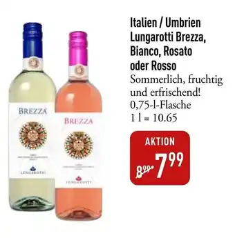 Galeria Markthalle Lungarotti Brezza, Bianco, Rosato oder Rosso 750ml Angebot