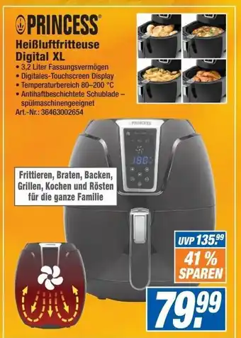 Expert Princess Heißluftfritteuse Digital XL Angebot