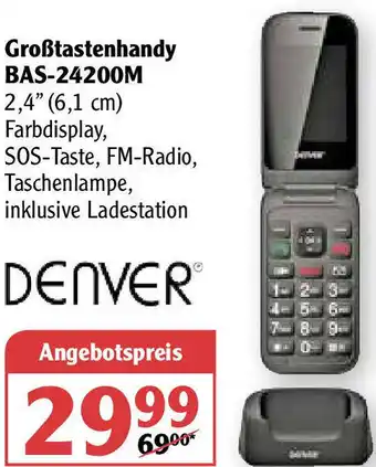 Globus Denver Großtastenhandy BAS 24200M Angebot