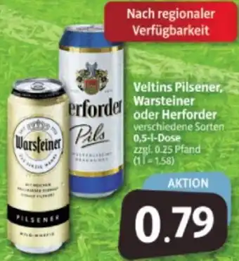 Markant Markt Veltins Pilsener, Warsteiner oder Herforder 0,5 L Dose Angebot