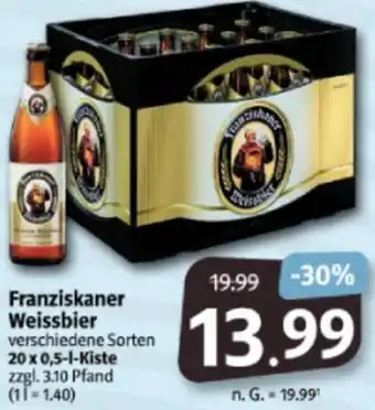 Markant Markt Franziskaner Weissbier 20 x 0,5-L-Kiste Angebot