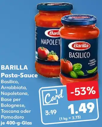 Kaufland BARILLA Pasta-Sauce 400 g Glas Angebot